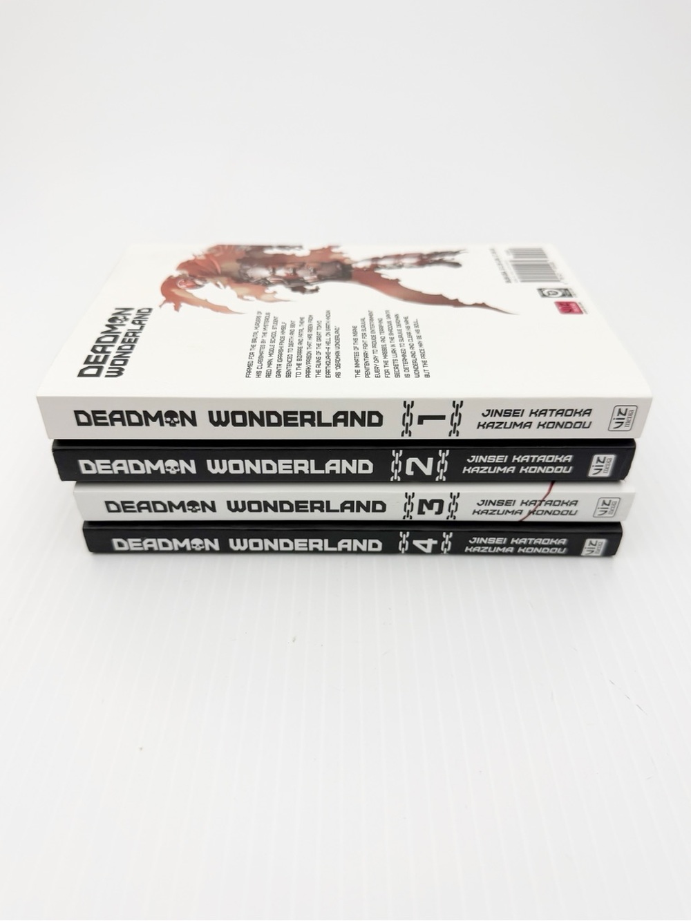 Deadman Wonderland Volumes 1-4 English Anime Manga Paperback Books Set